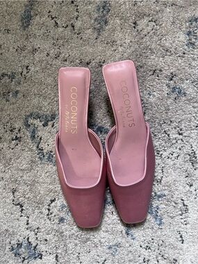 Coconuts by Matisse Rose Pink Square-Toe Slide Mules
